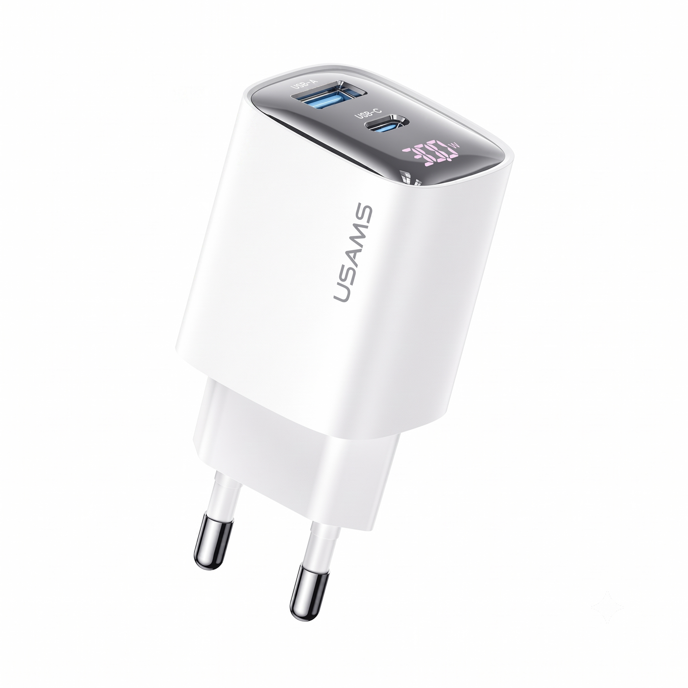 USAMS 30W Digital Display GaN Fast Charger