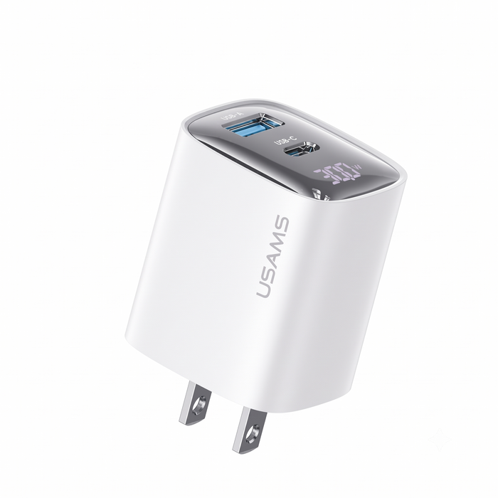 USAMS 30W Digital Display GaN Fast Charger